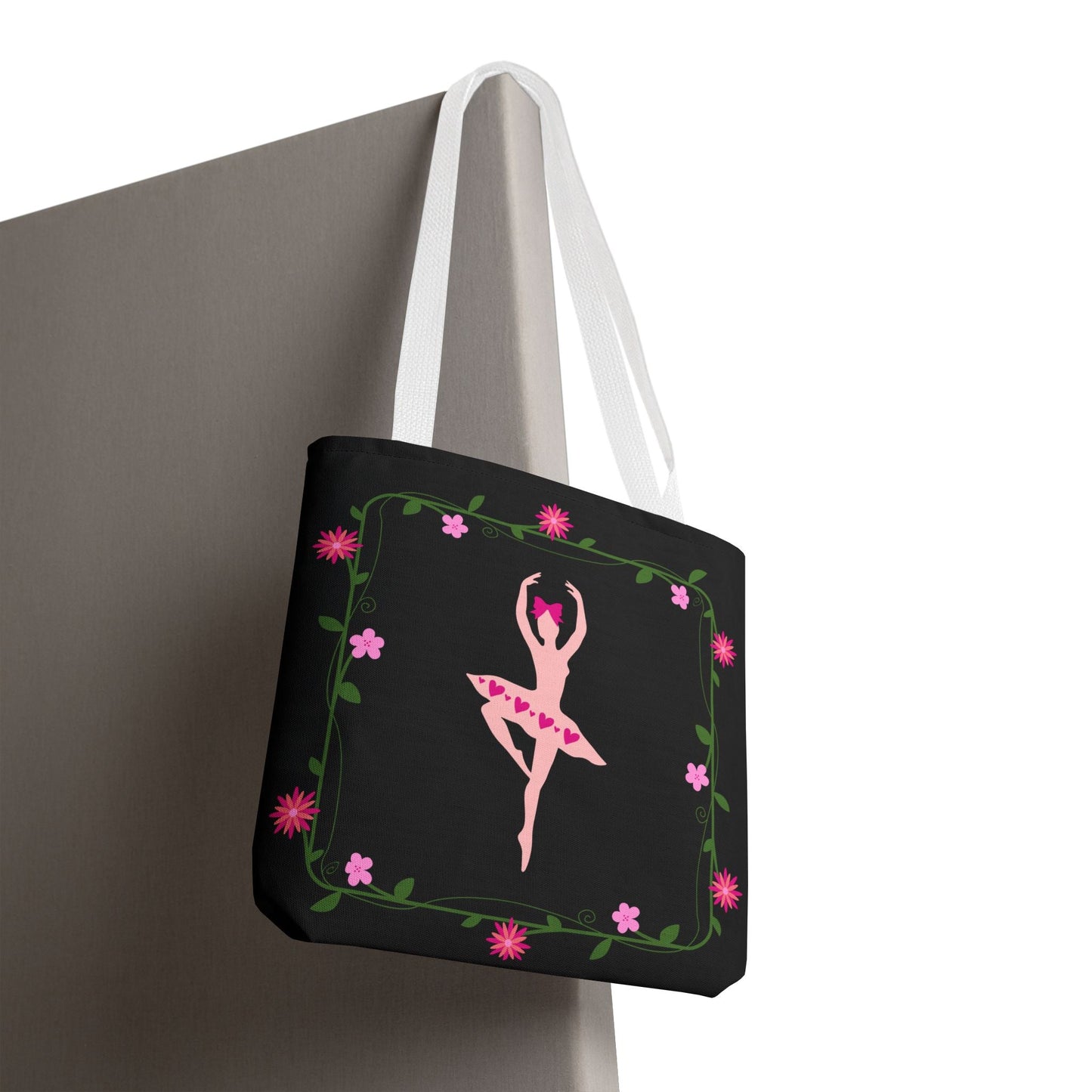 Ballet Dancer Floral Tote Bag - Elegant & Stylish Accessory for Dance Lovers