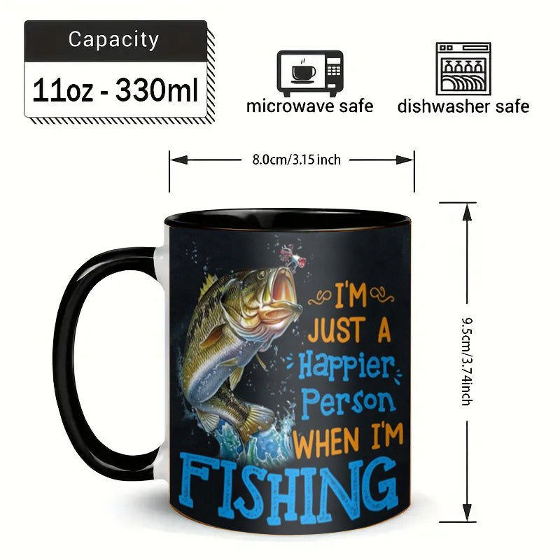 🐟Happier Person-Fishing Mug