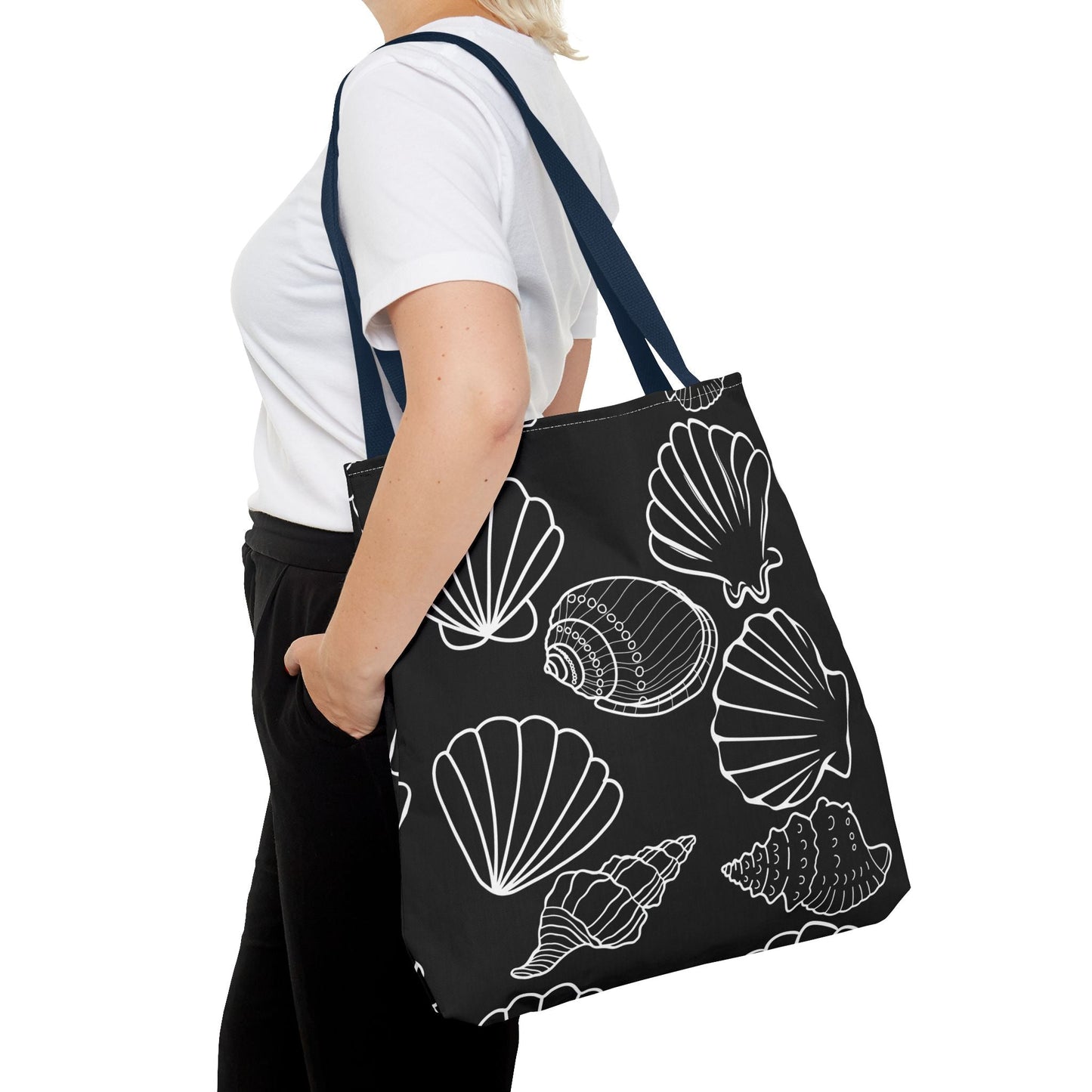 Elegant Shell Pattern Tote Bag - Perfect for Beach Days & Everyday Use