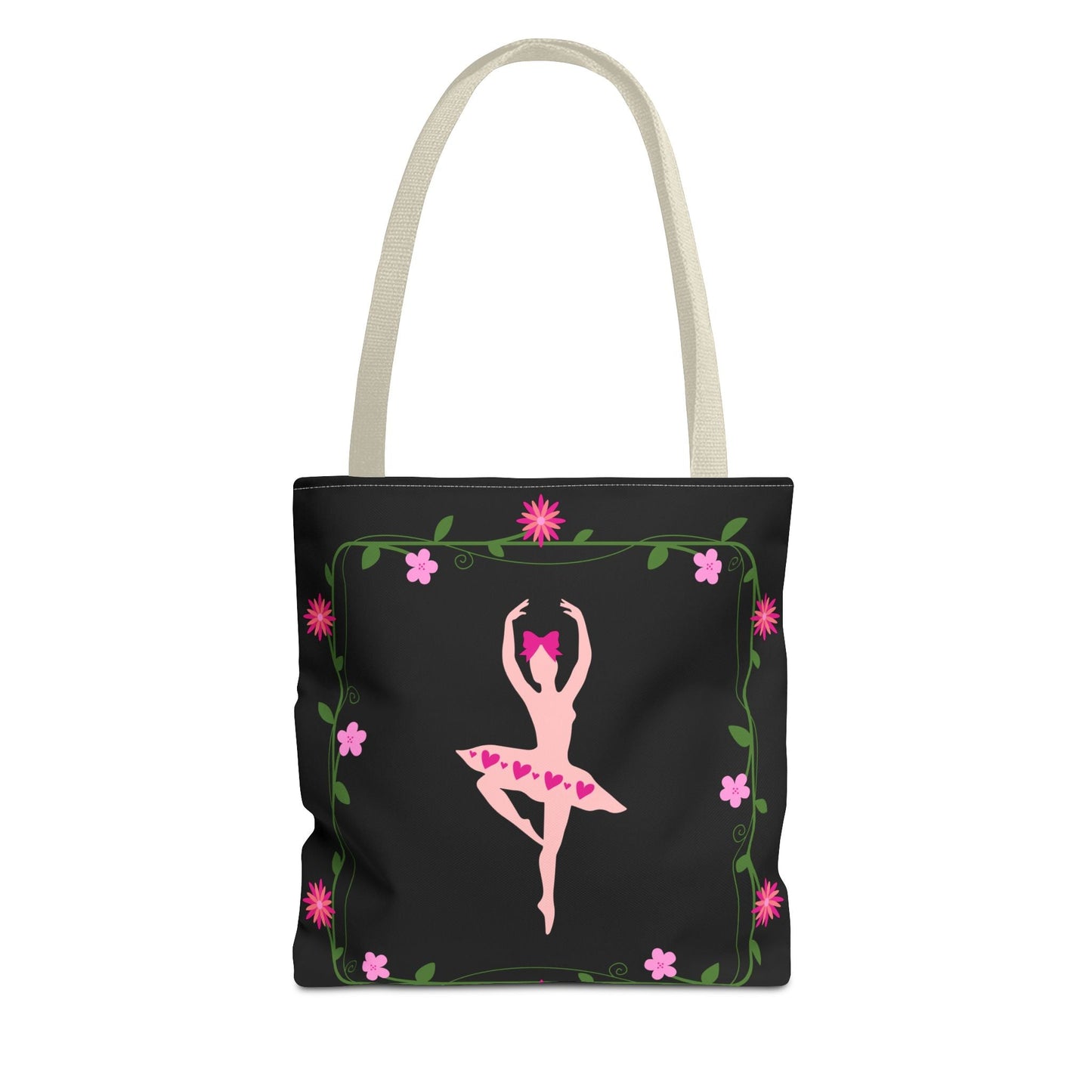 Ballet Dancer Floral Tote Bag - Elegant & Stylish Accessory for Dance Lovers