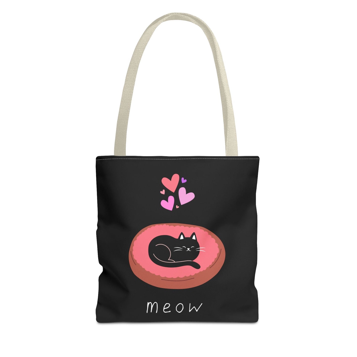 Cute Cat Tote Bag - 'Meow' Design for Cat Lovers