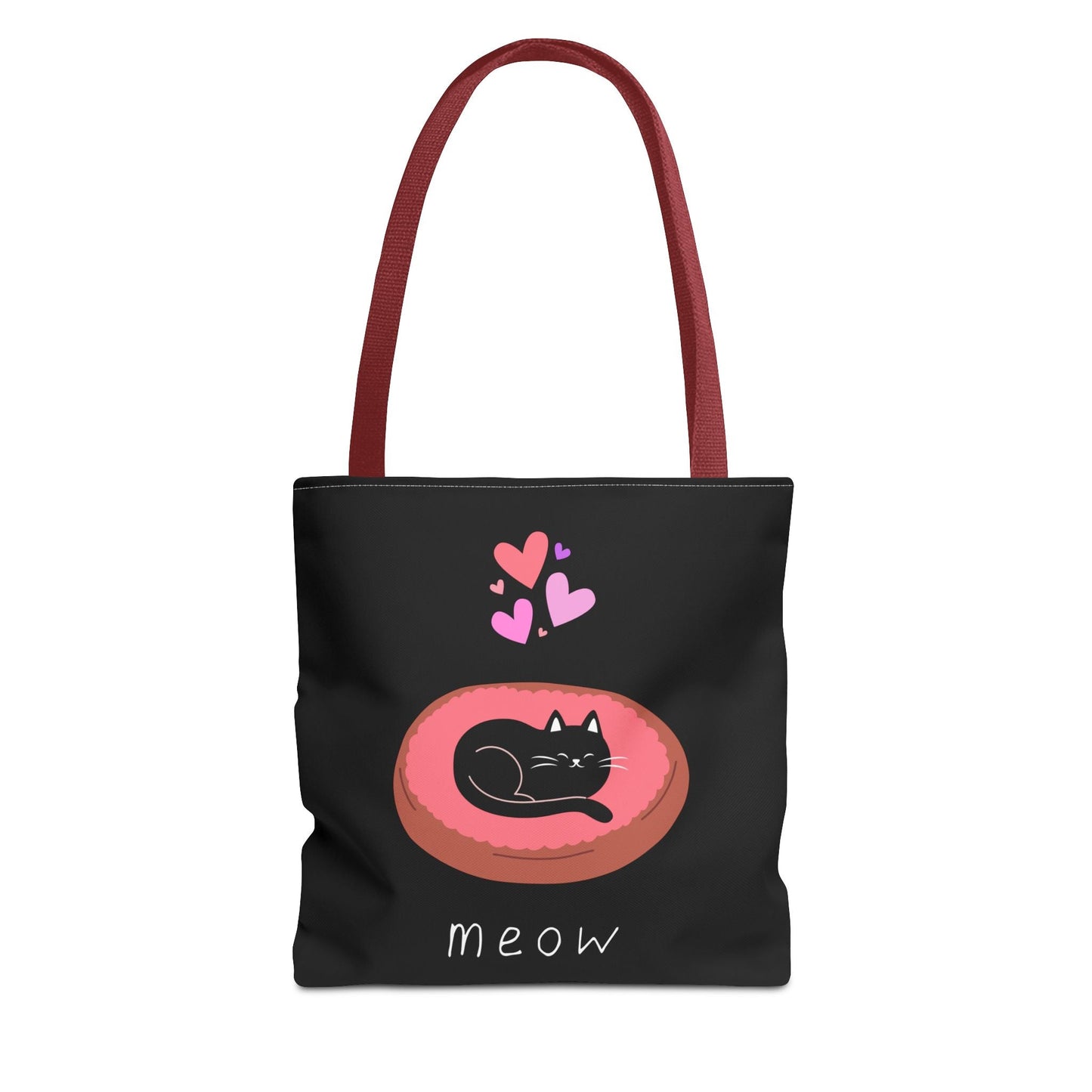 Cute Cat Tote Bag - 'Meow' Design for Cat Lovers