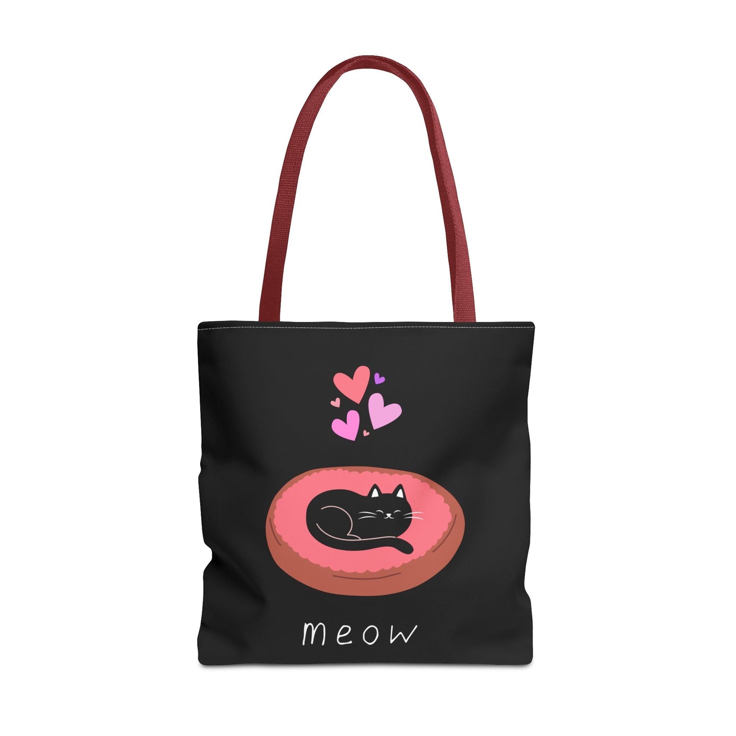 Cute Cat Tote Bag - 'Meow' Design for Cat Lovers