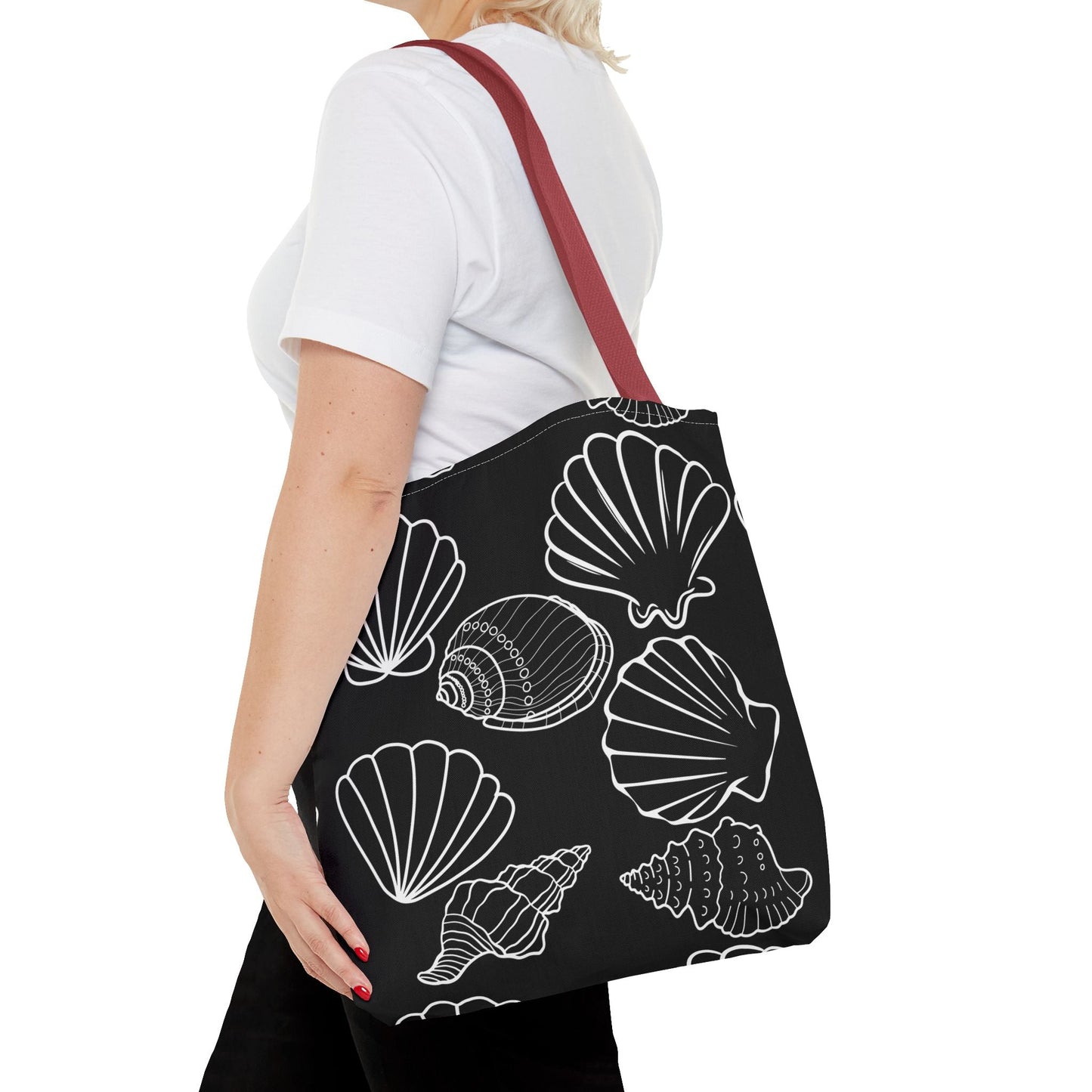 Elegant Shell Pattern Tote Bag - Perfect for Beach Days & Everyday Use