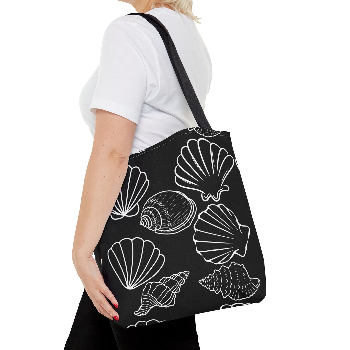 Elegant Shell Pattern Tote Bag - Perfect for Beach Days & Everyday Use