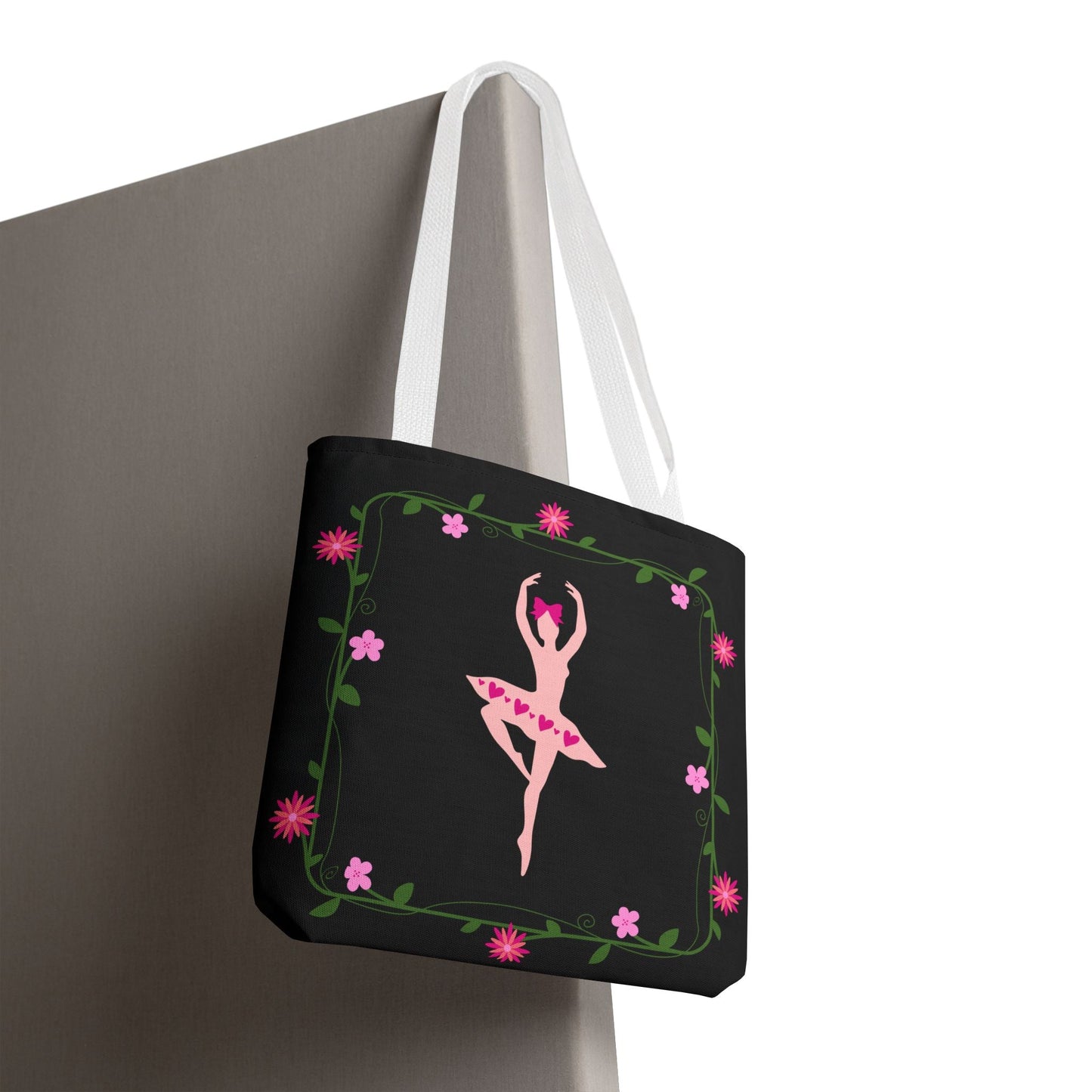 Ballet Dancer Floral Tote Bag - Elegant & Stylish Accessory for Dance Lovers