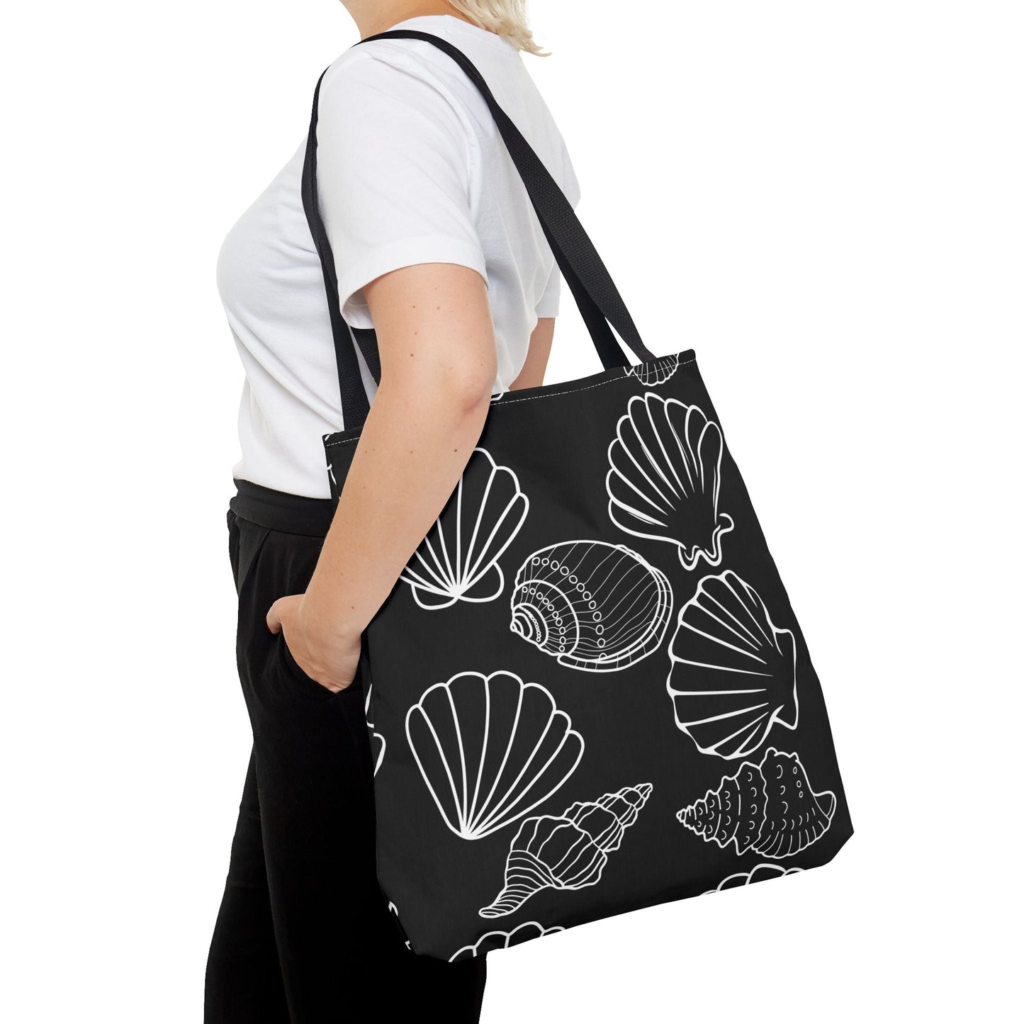 Elegant Shell Pattern Tote Bag - Perfect for Beach Days & Everyday Use