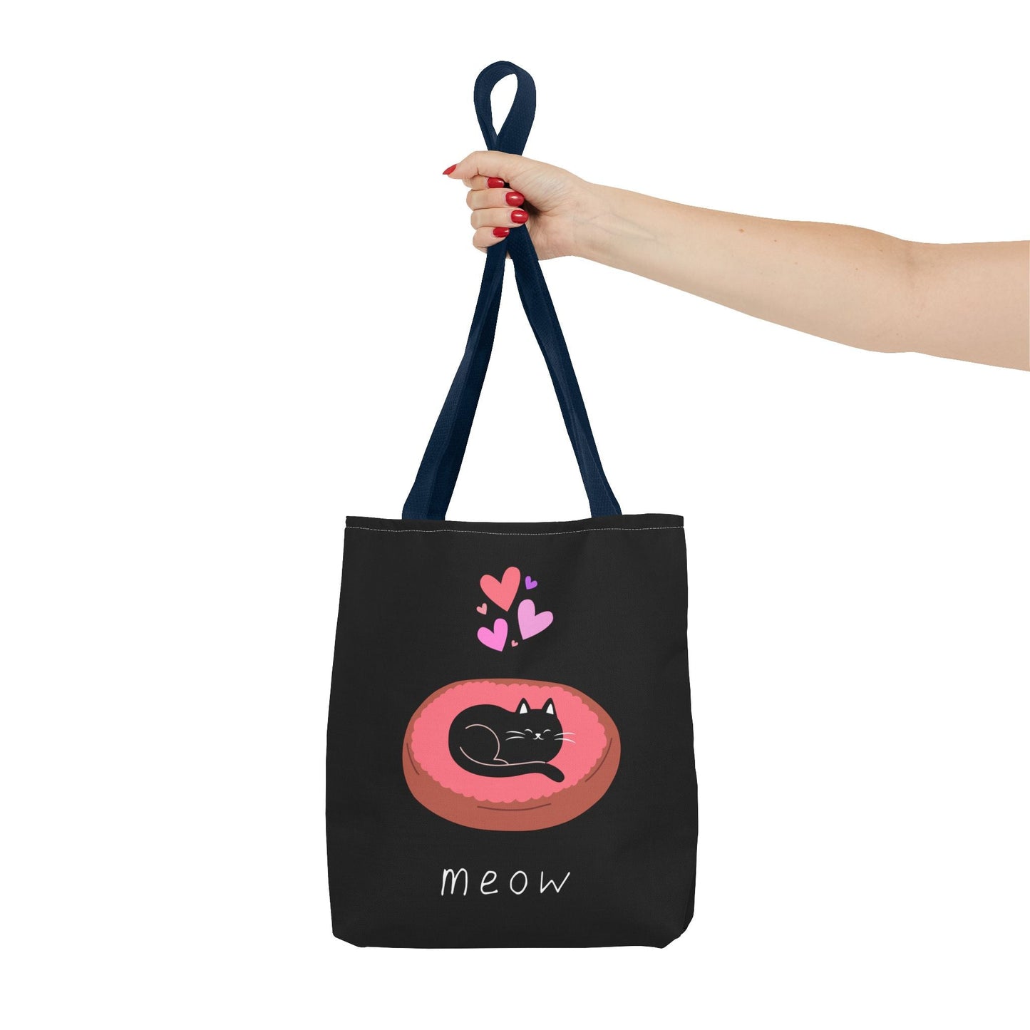 Cute Cat Tote Bag - 'Meow' Design for Cat Lovers
