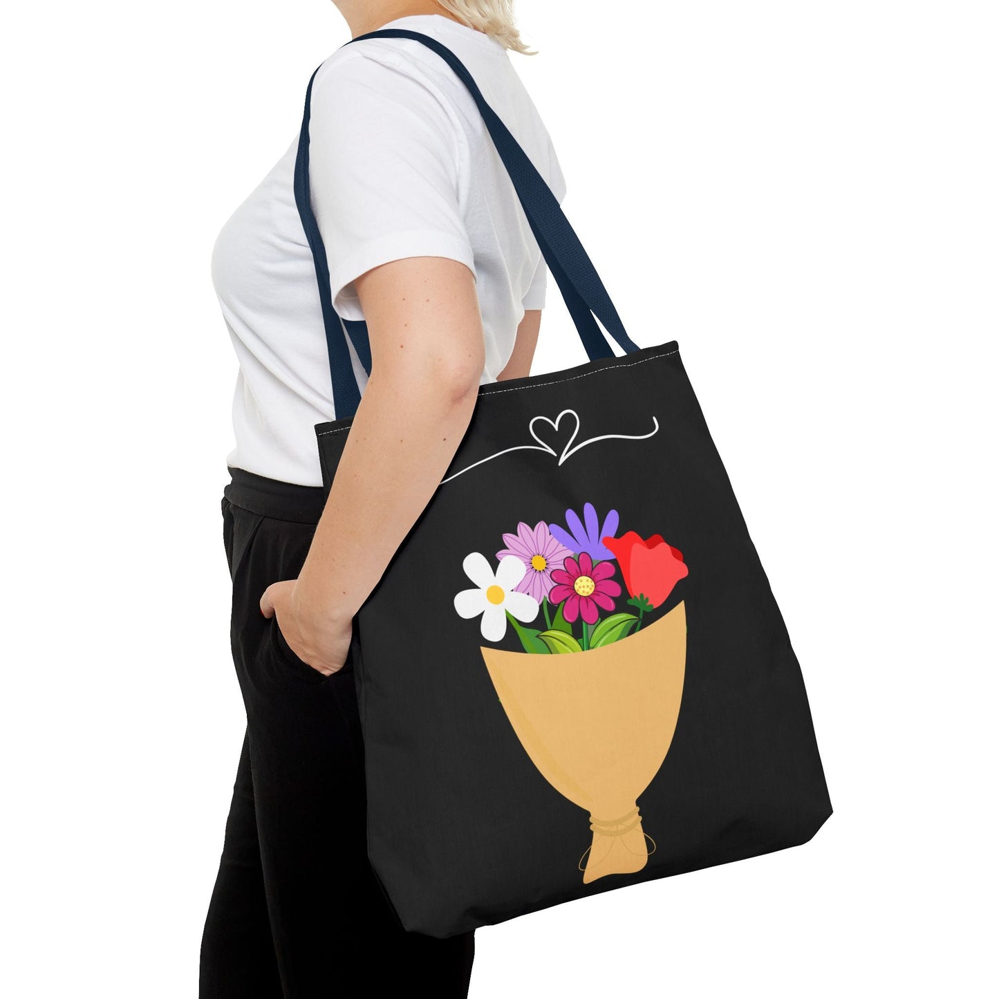 Floral Love Tote Bag - Stylish & Eco-Friendly Carryall