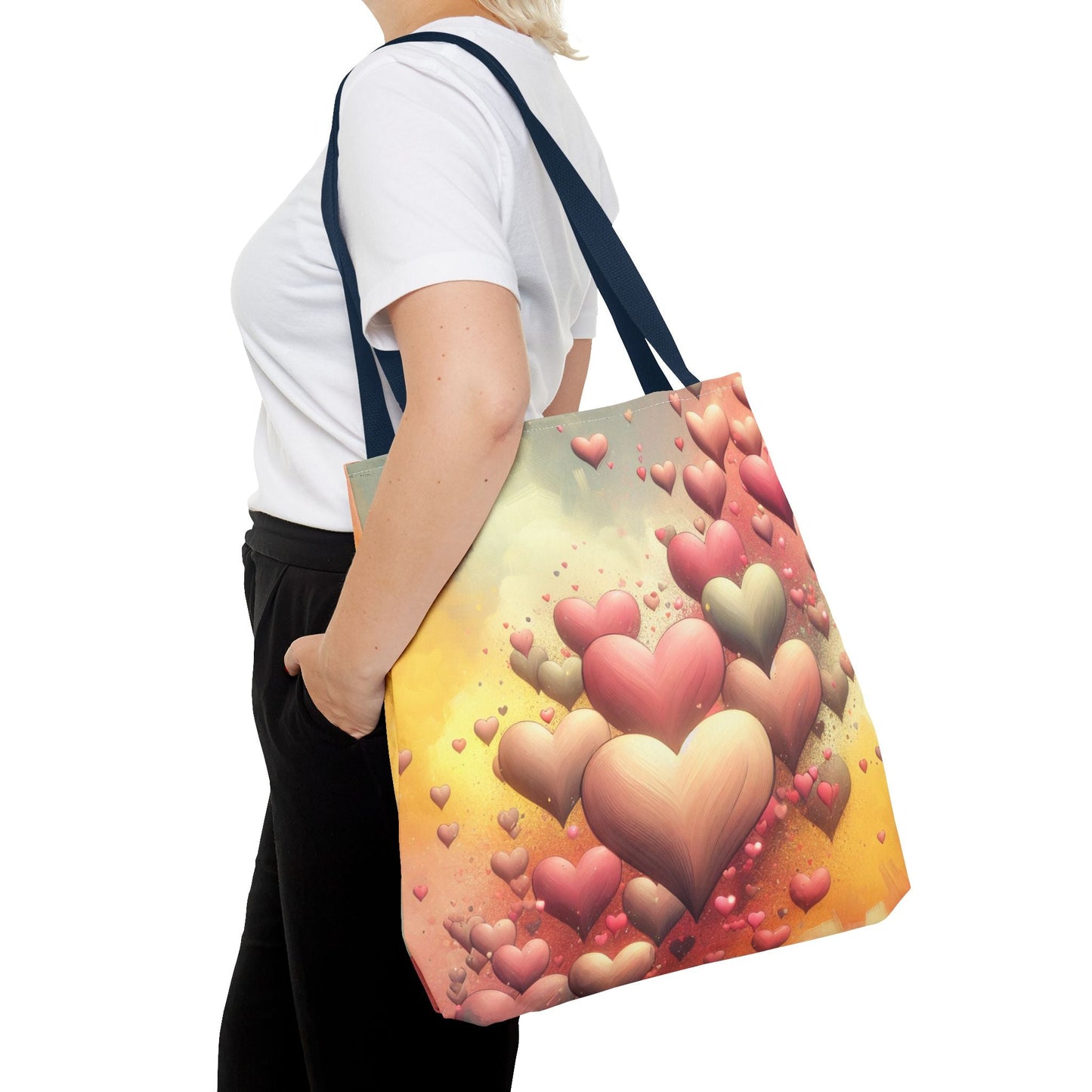 Colorful Heart Tote Bag - Cute Love Design for Every Occasion