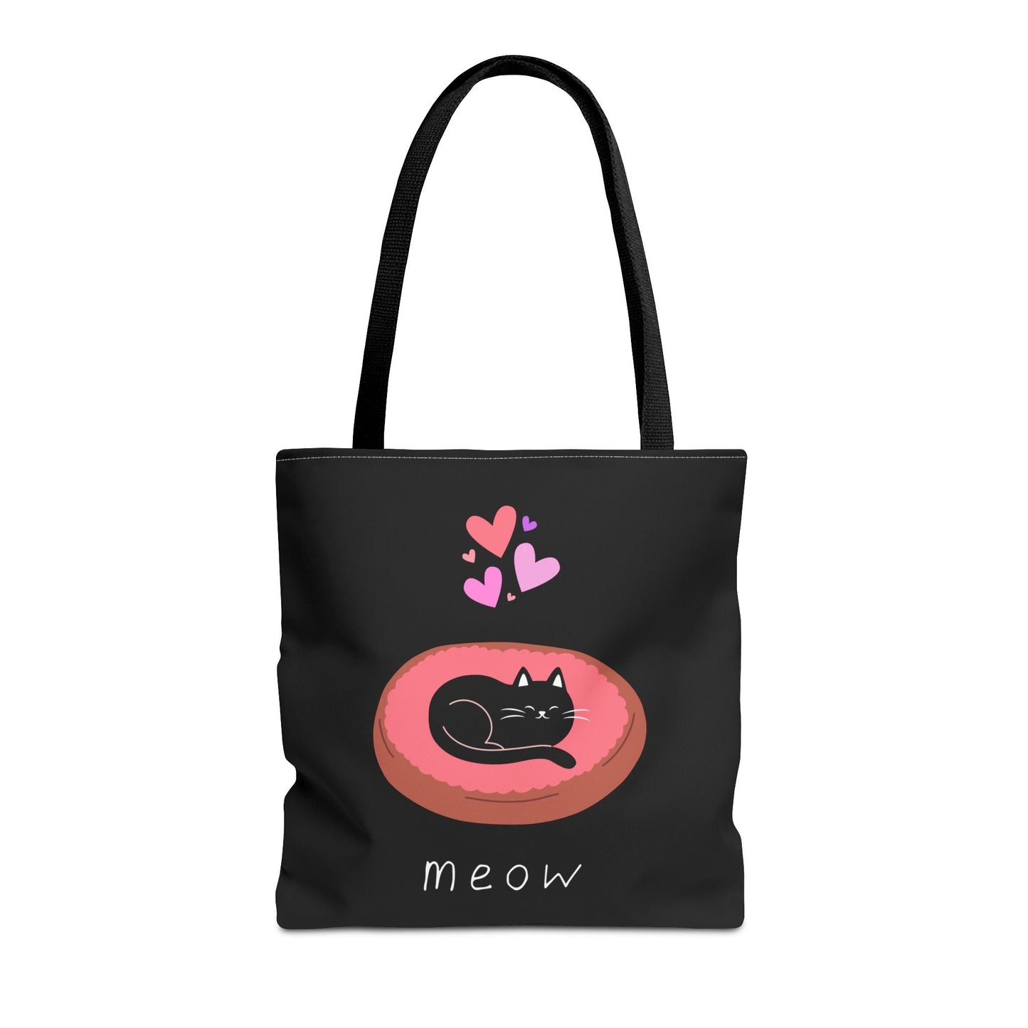 Cute Cat Tote Bag - 'Meow' Design for Cat Lovers
