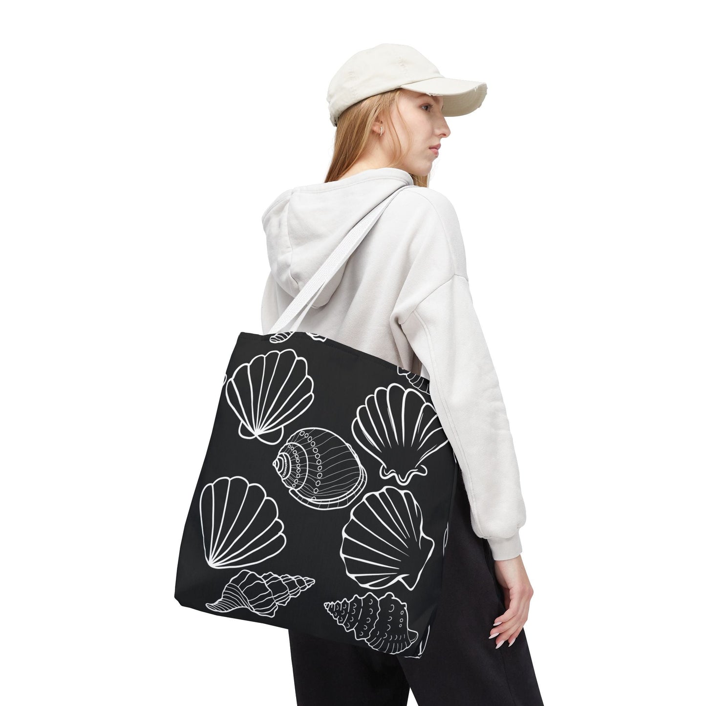 Elegant Shell Pattern Tote Bag - Perfect for Beach Days & Everyday Use