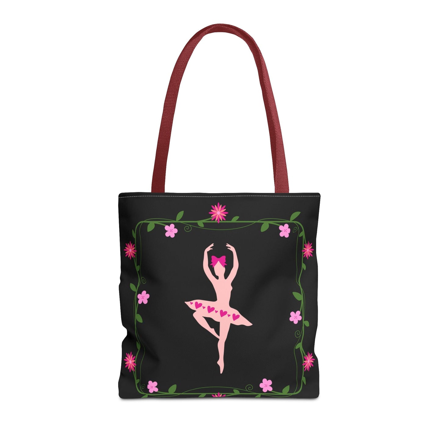 Ballet Dancer Floral Tote Bag - Elegant & Stylish Accessory for Dance Lovers