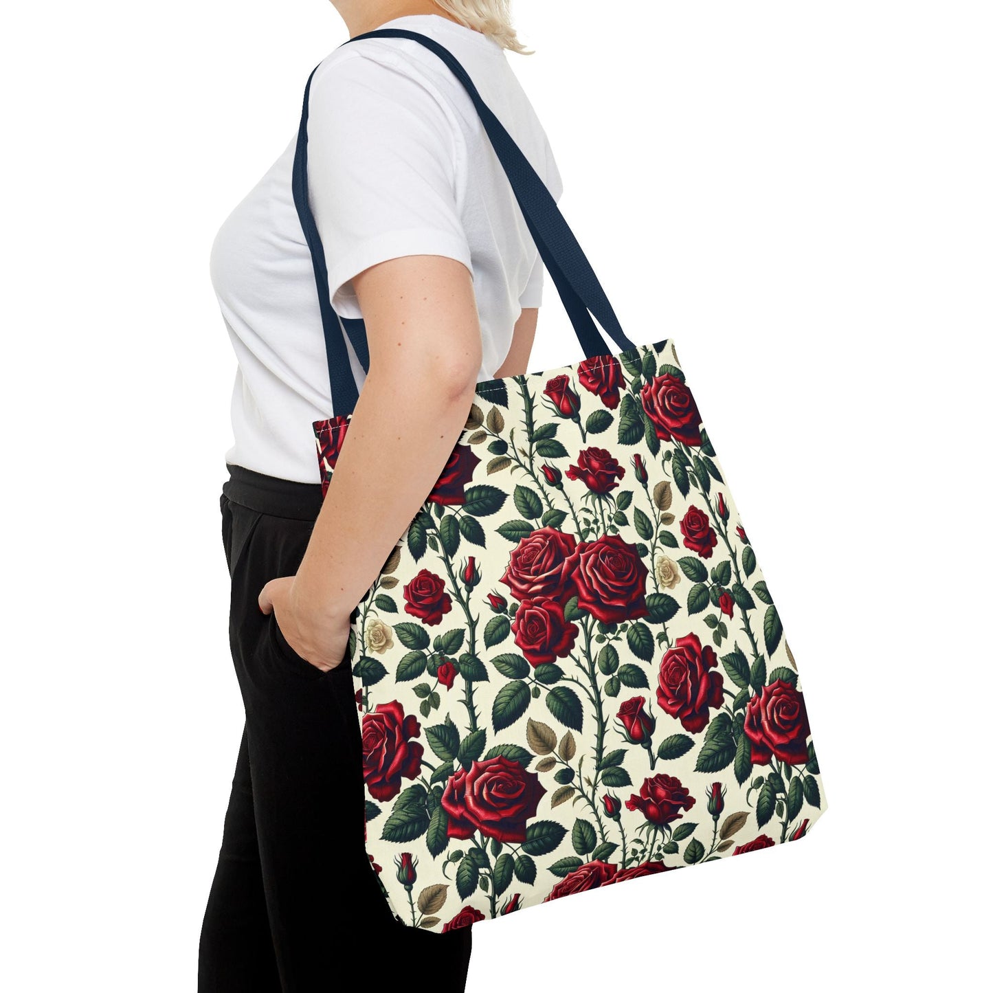 Floral Rose Tote Bag – Elegant Everyday Accessory