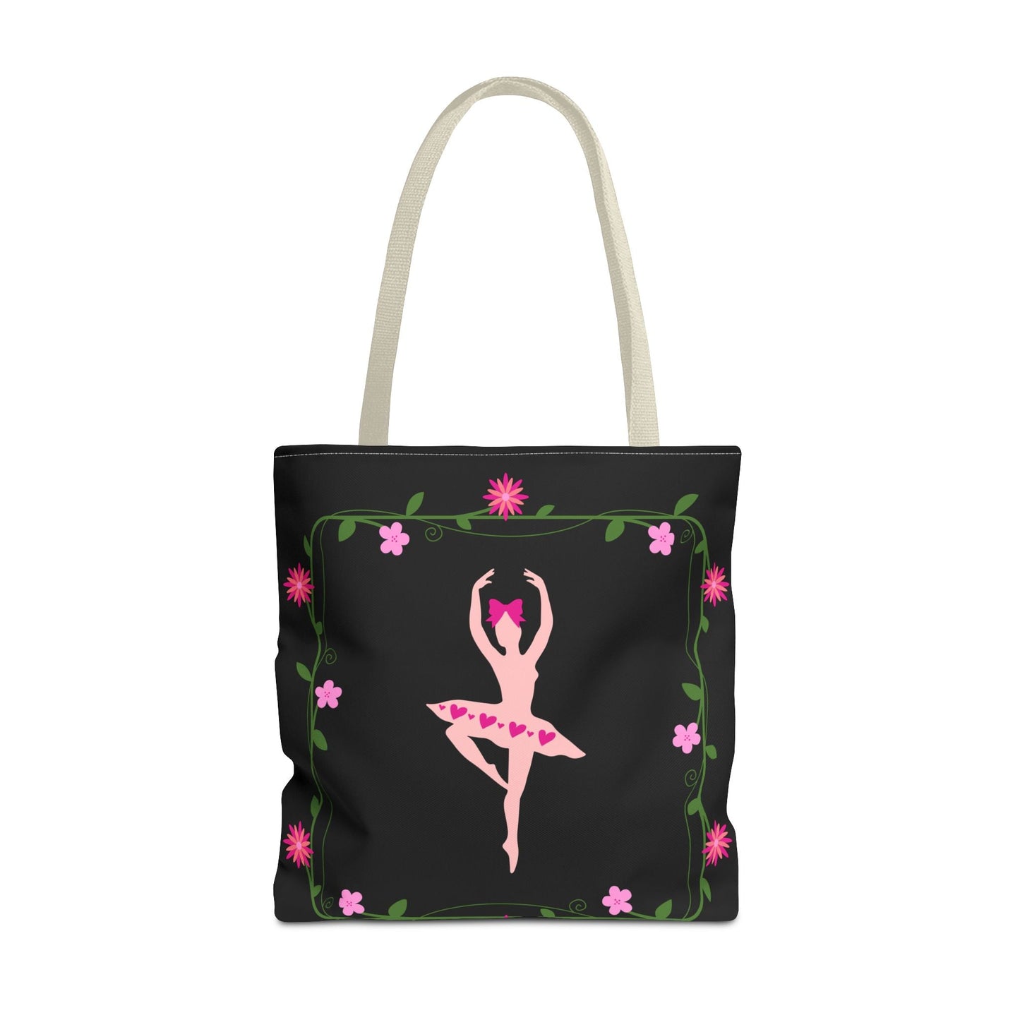 Ballet Dancer Floral Tote Bag - Elegant & Stylish Accessory for Dance Lovers