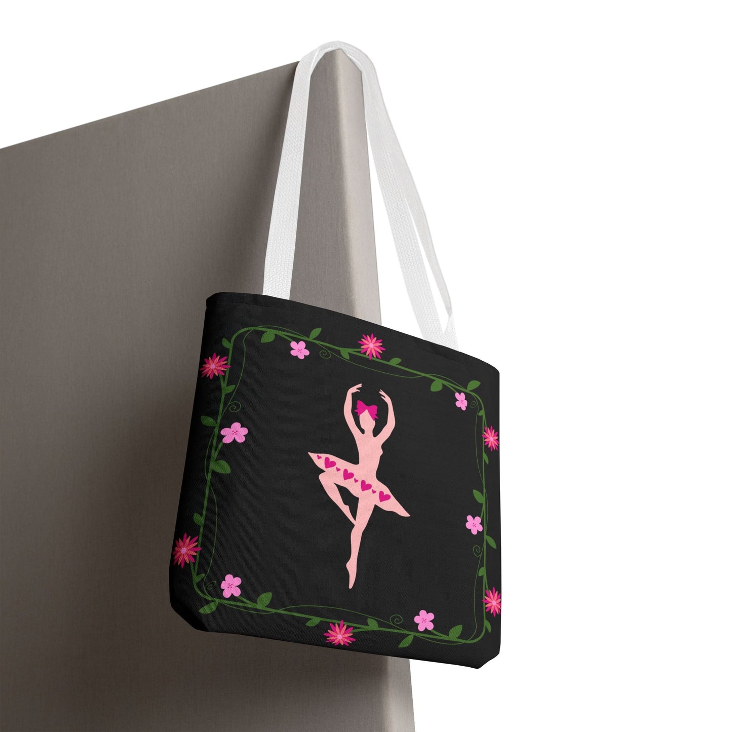 Ballet Dancer Floral Tote Bag - Elegant & Stylish Accessory for Dance Lovers