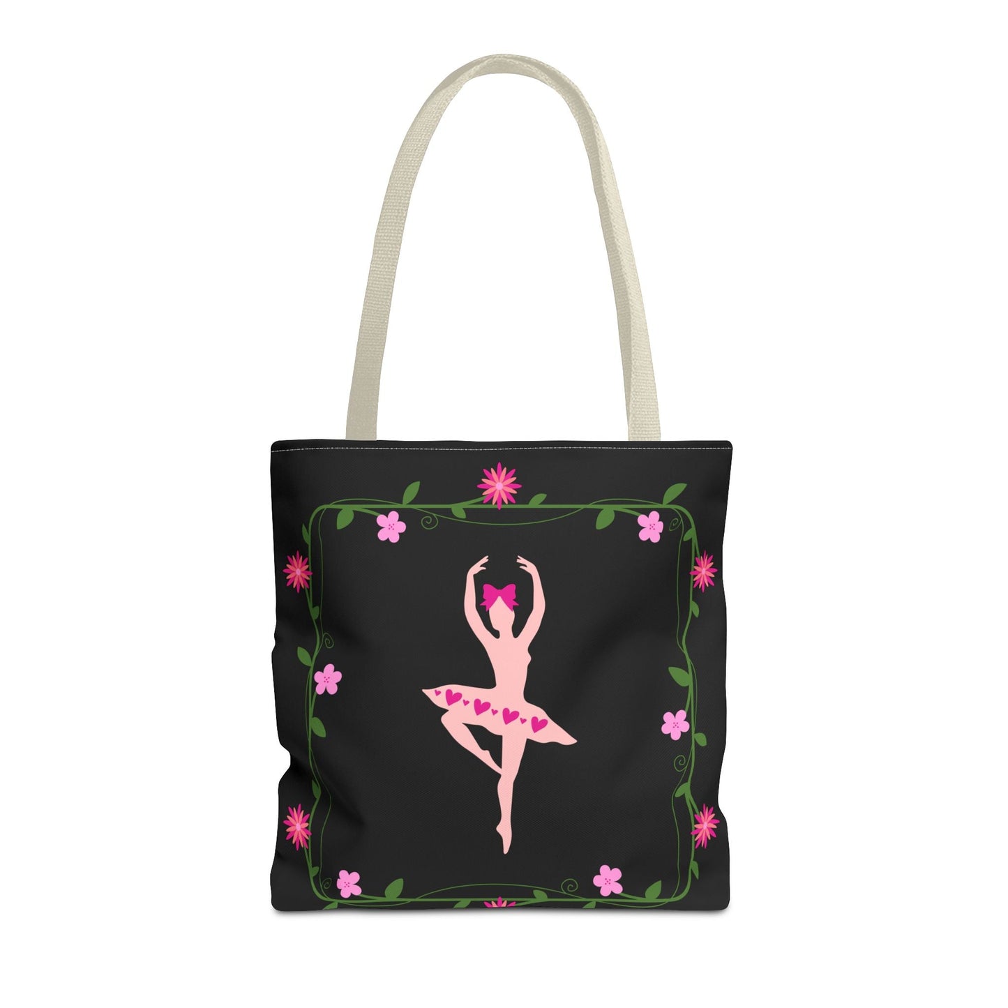 Ballet Dancer Floral Tote Bag - Elegant & Stylish Accessory for Dance Lovers