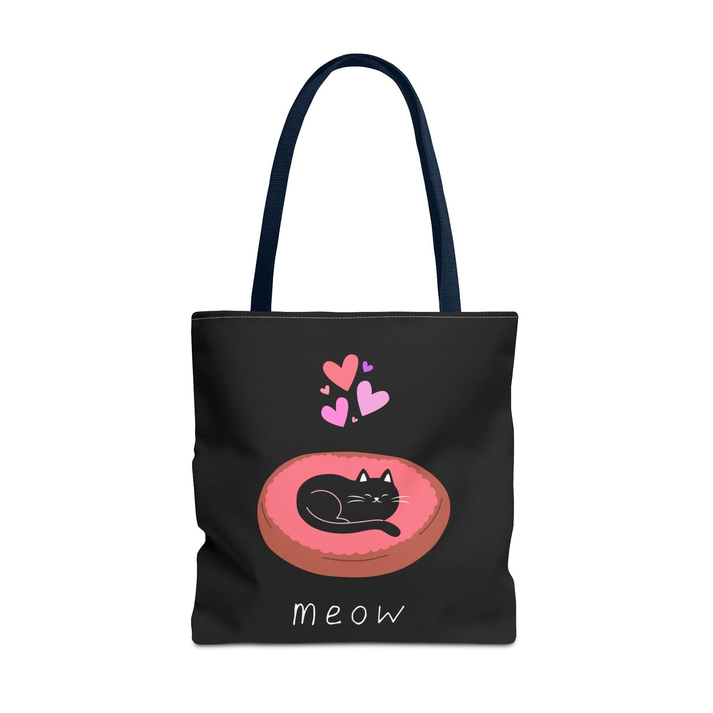 Cute Cat Tote Bag - 'Meow' Design for Cat Lovers