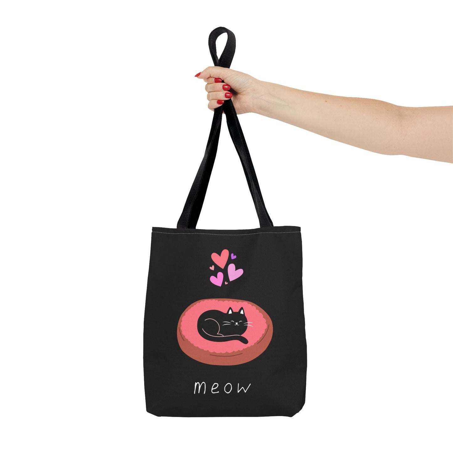 Cute Cat Tote Bag - 'Meow' Design for Cat Lovers
