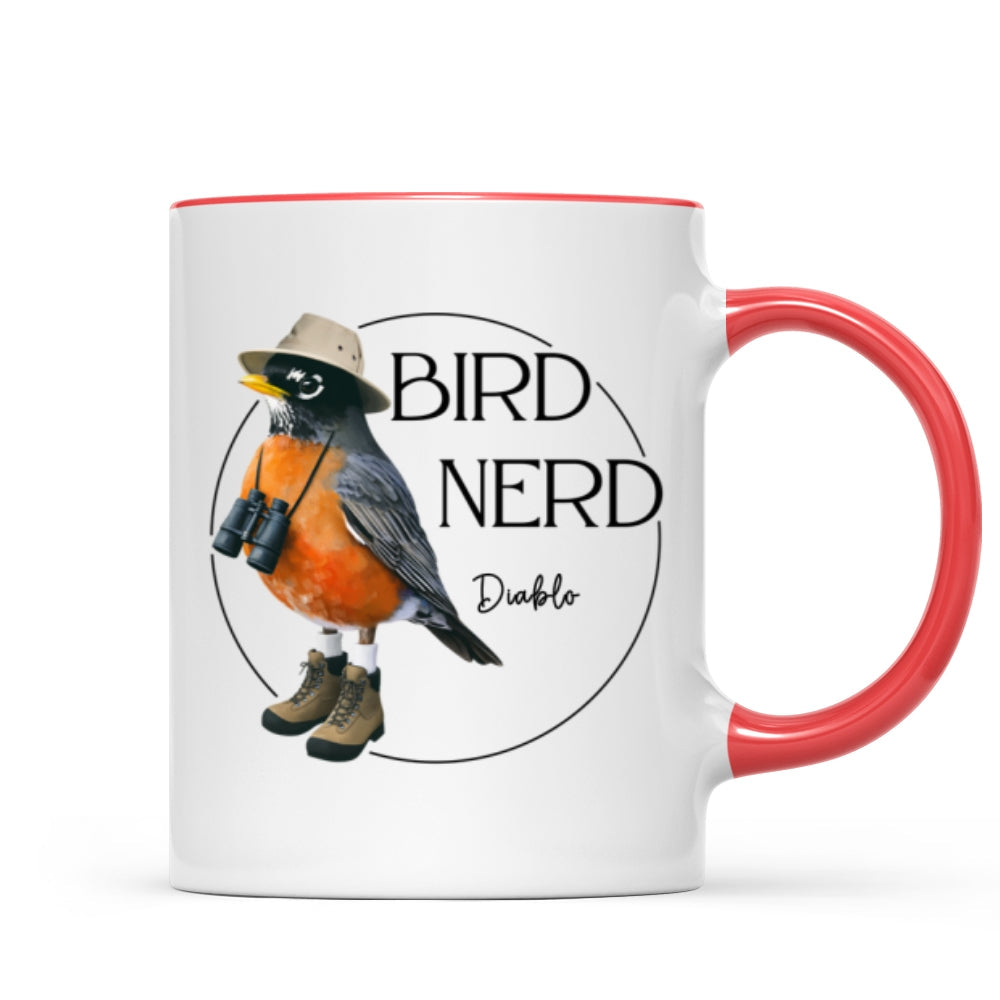 Bird Nerd Funny Bird Watcher Mug, Twitcher Mug, Gift for Bird Lover Personalized Mug