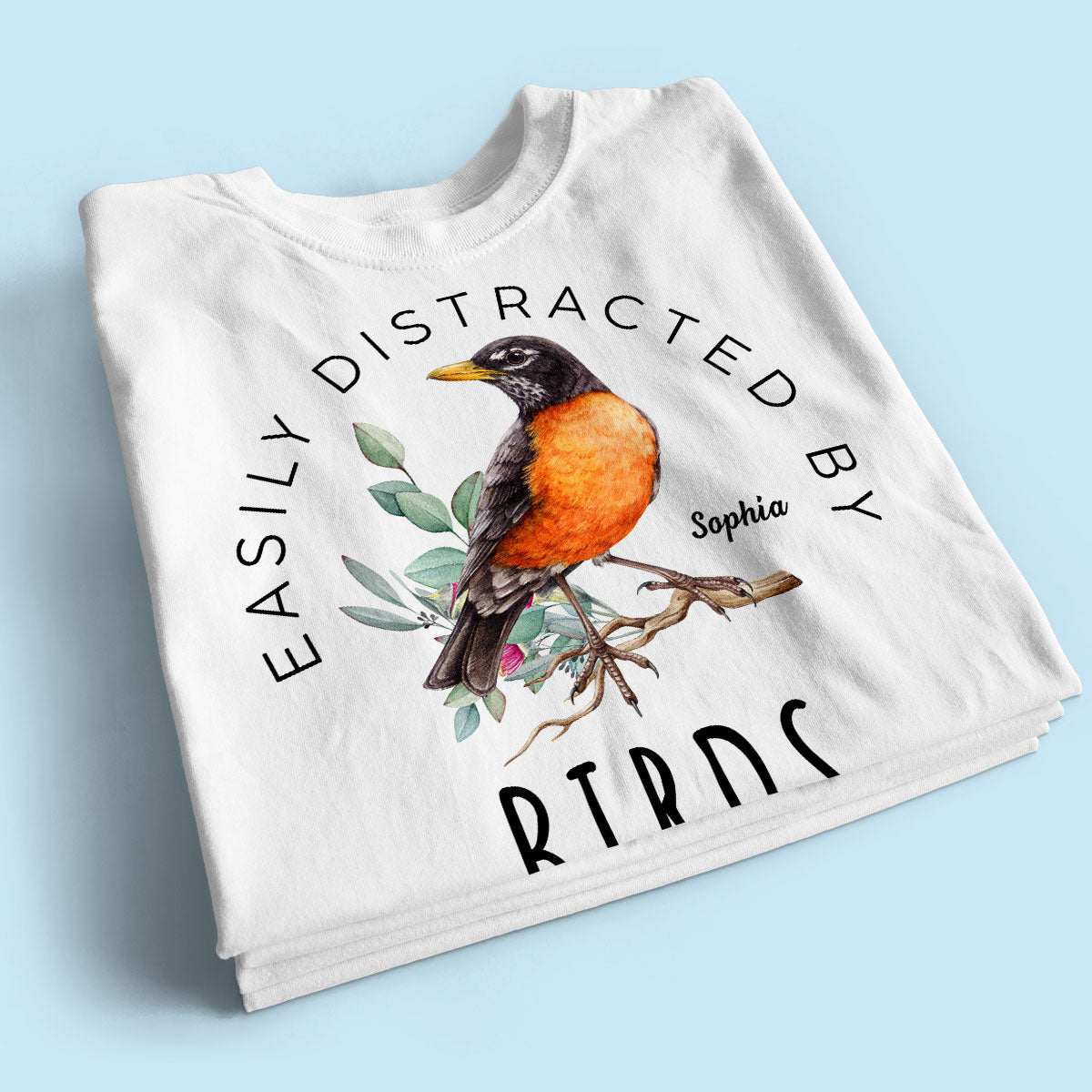 Bird Lady Easily Distracted By Birds Bird Watcher Shirt, Twitcher Shirt Personalized Shirt, Gift for Bird Lover
