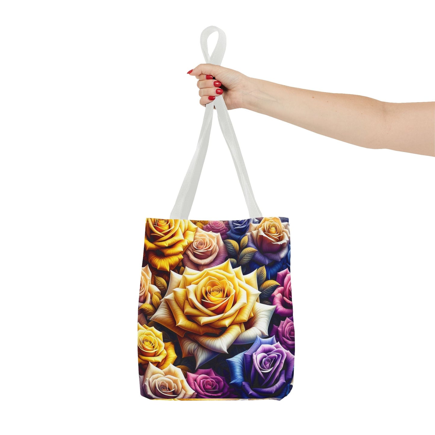 Vibrant Floral Tote Bag - Colorful Rose Design for Garden Lovers