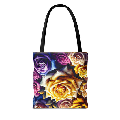 Vibrant Floral Tote Bag - Colorful Rose Design for Garden Lovers