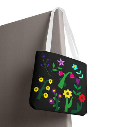 Vibrant Floral Tote Bag - Colorful Blooming Design for Every Occasion