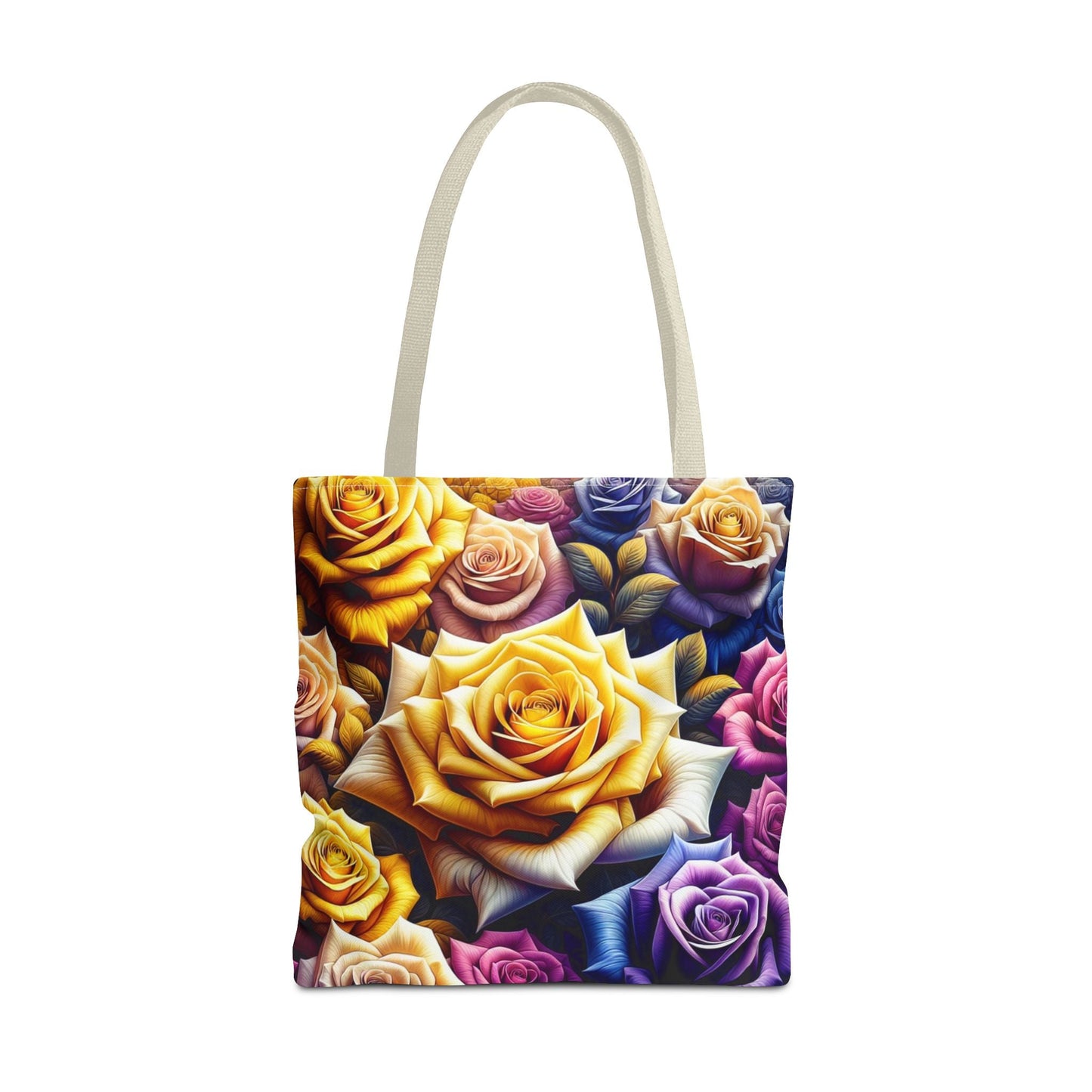 Vibrant Floral Tote Bag - Colorful Rose Design for Garden Lovers