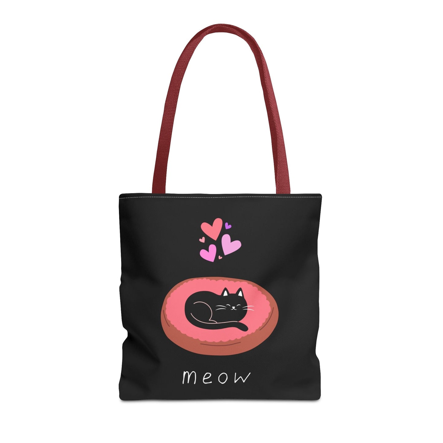 Cute Cat Tote Bag - 'Meow' Design for Cat Lovers