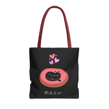 Cute Cat Tote Bag - 'Meow' Design for Cat Lovers