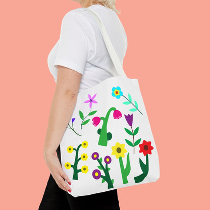 Colorful Floral Tote Bag - Eco-Friendly Shopping & Everyday Use