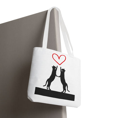 Love Cats Tote Bag - Cute Black Cat Lovers Gift