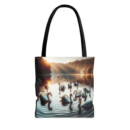 Elegant Swan Lake Tote Bag - Perfect for Nature Lovers & Everyday Use