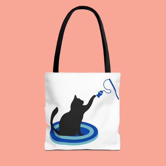 Playful Cat Design Tote Bag - Perfect for Pet Lovers & Everyday Use