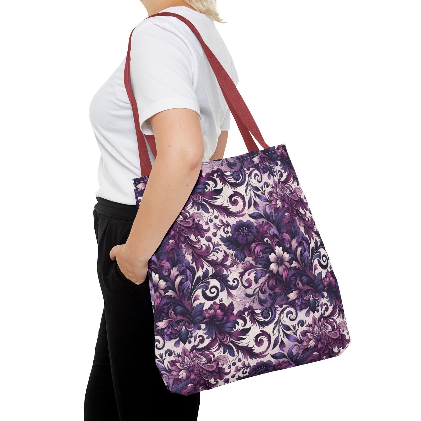 Floral Elegance Tote Bag - Stylish and Versatile Floral Pattern for Everyday Use