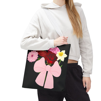 Floral Bow Tote Bag - Perfect for Mother's Day & Everyday Use