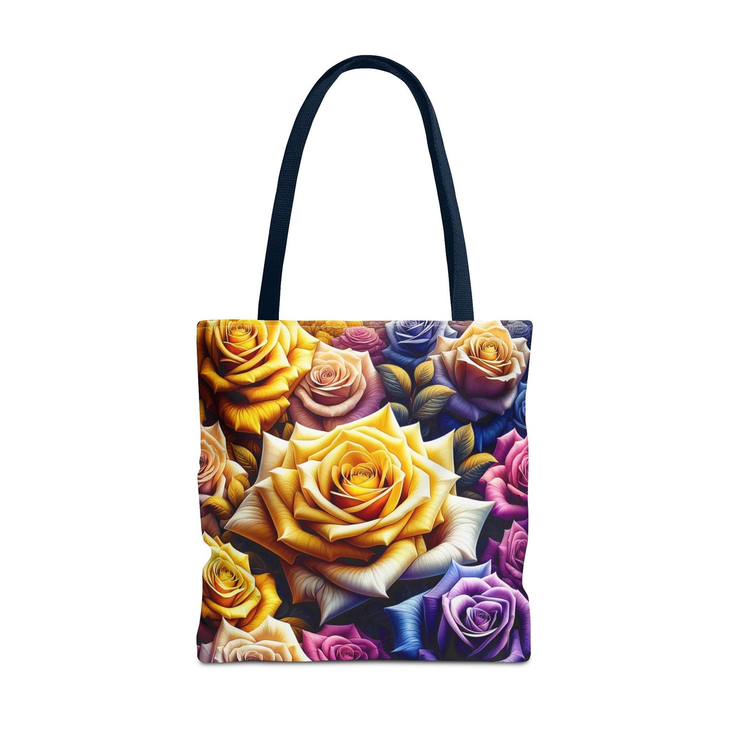 Vibrant Floral Tote Bag - Colorful Rose Design for Garden Lovers
