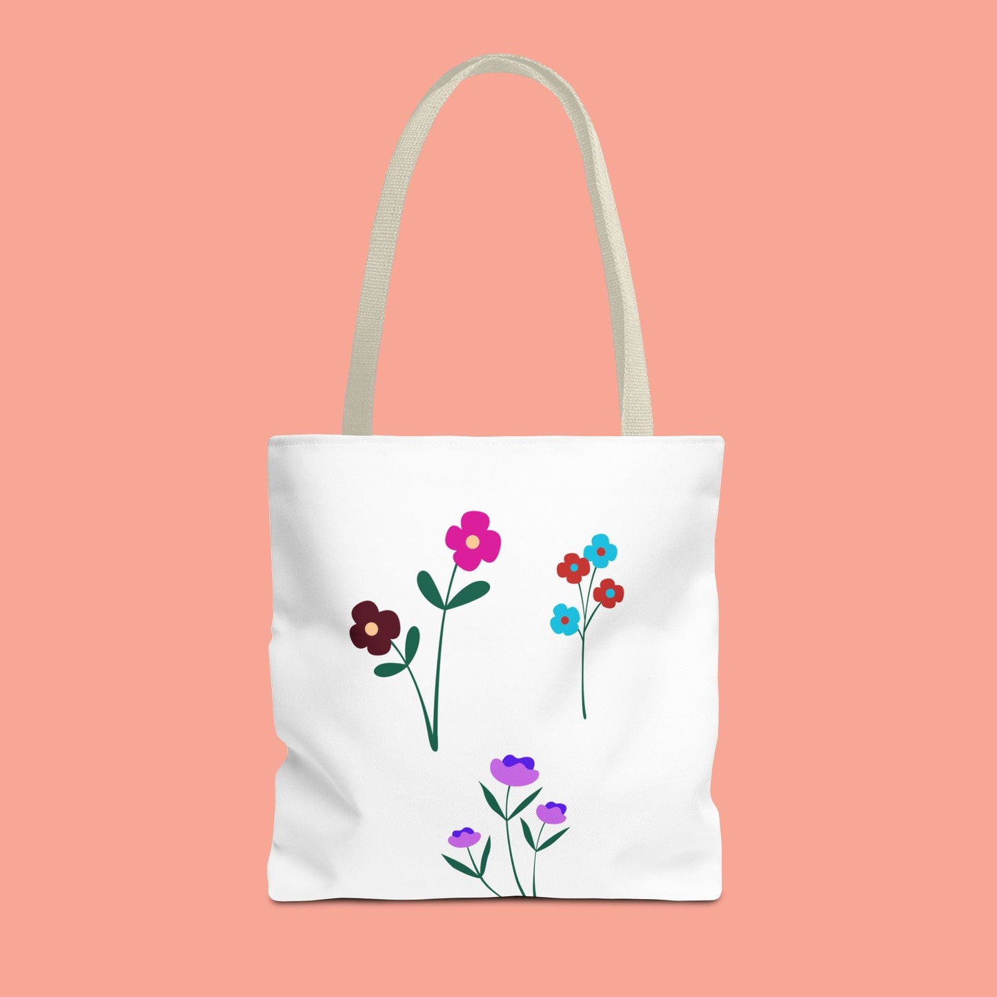 Floral Print Tote Bag - Stylish Eco-Friendly Carryall for Everyday Use