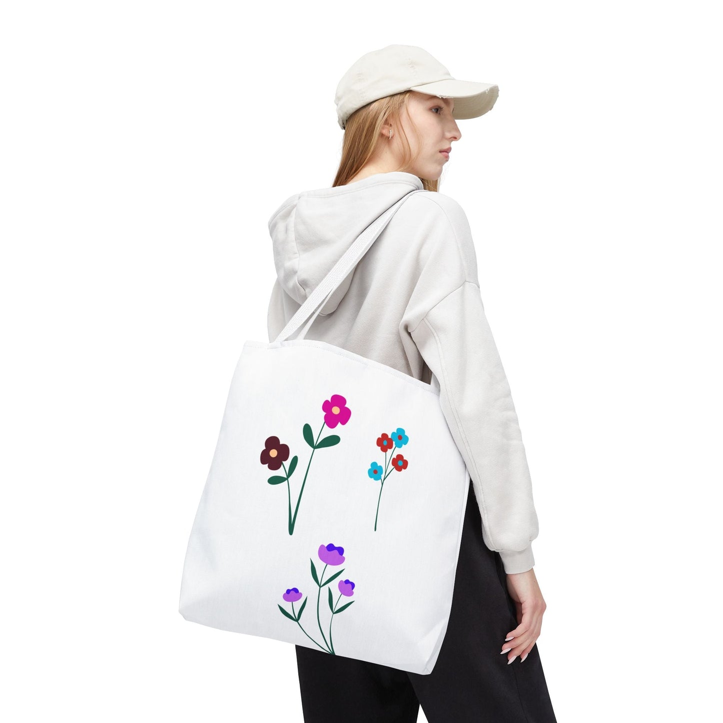 Floral Print Tote Bag - Stylish Eco-Friendly Carryall for Everyday Use