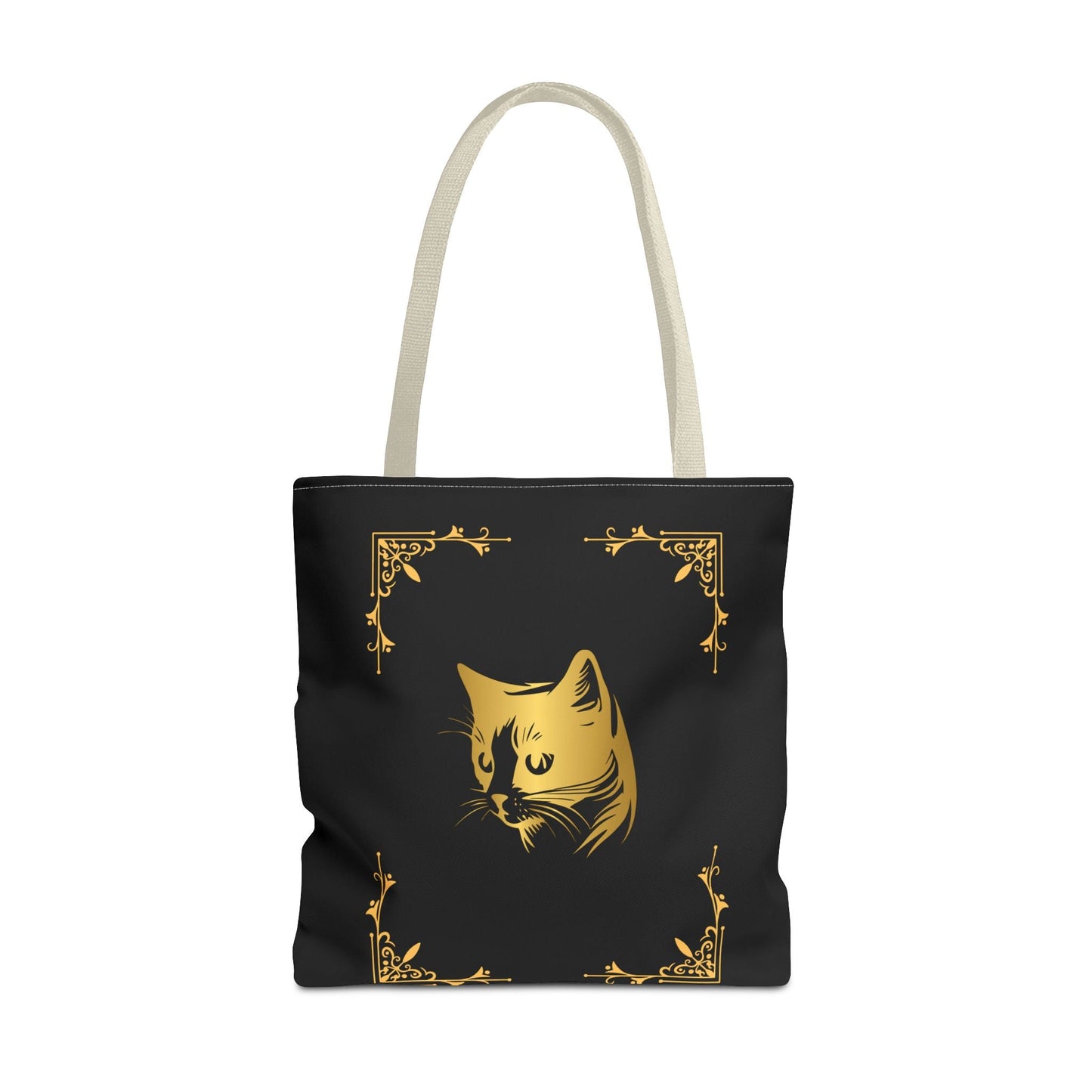 Vintage Cat Tote Bag - Stylish Black Eco-Friendly Carrier for Cat Lovers