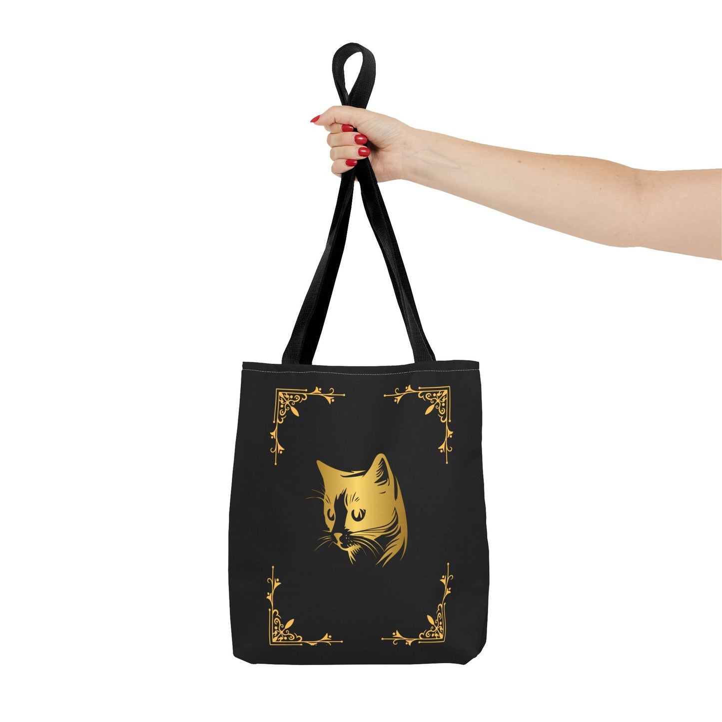 Vintage Cat Tote Bag - Stylish Black Eco-Friendly Carrier for Cat Lovers