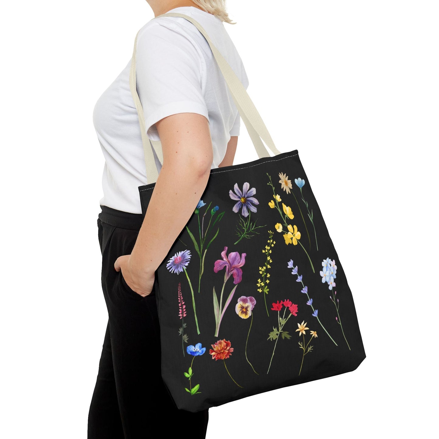 Floral Tote Bag - Chic and Eco-Friendly Carryall for Nature Lovers