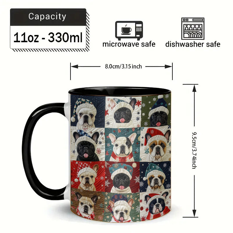 Christmas Dog Ceramic Coffee Mug