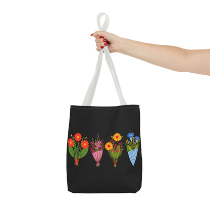 Floral Bouquet Tote Bag - Stylish Reusable Shopping Bag for Everyday Use