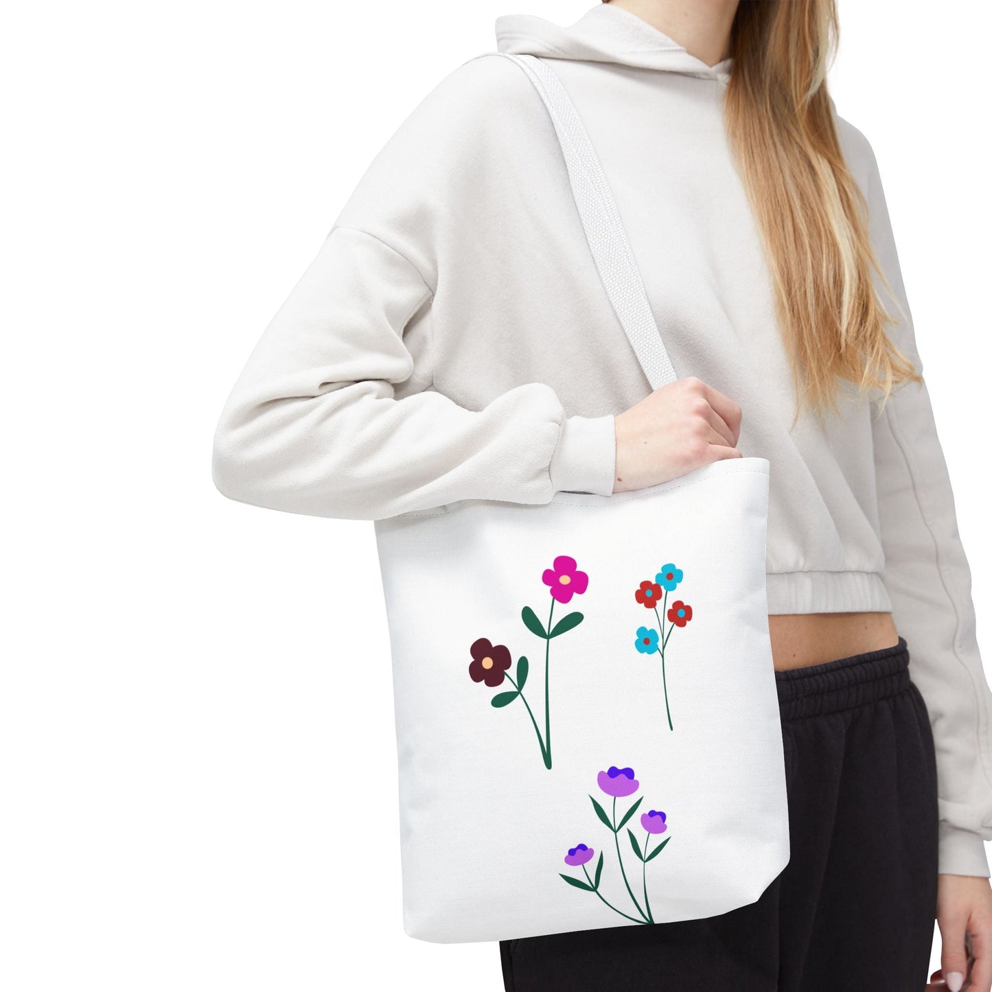 Floral Print Tote Bag - Stylish Eco-Friendly Carryall for Everyday Use