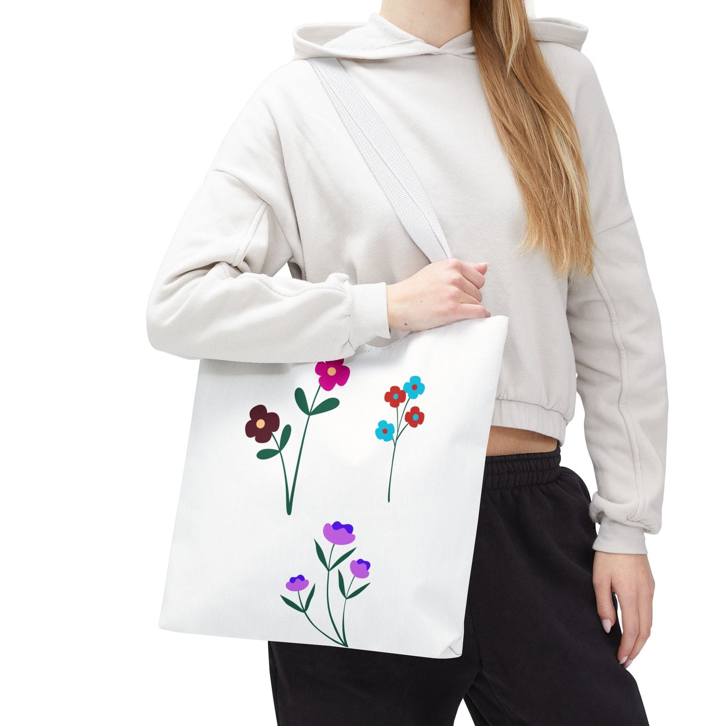 Floral Print Tote Bag - Stylish Eco-Friendly Carryall for Everyday Use