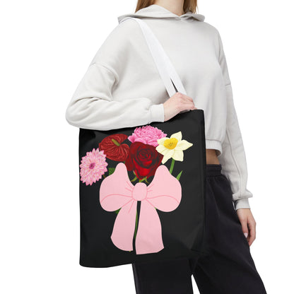 Floral Bow Tote Bag - Perfect for Mother's Day & Everyday Use