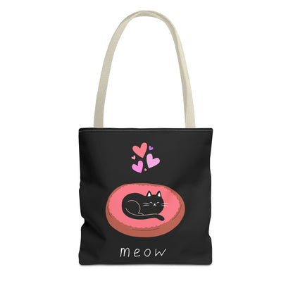Cute Cat Tote Bag - 'Meow' Design for Cat Lovers