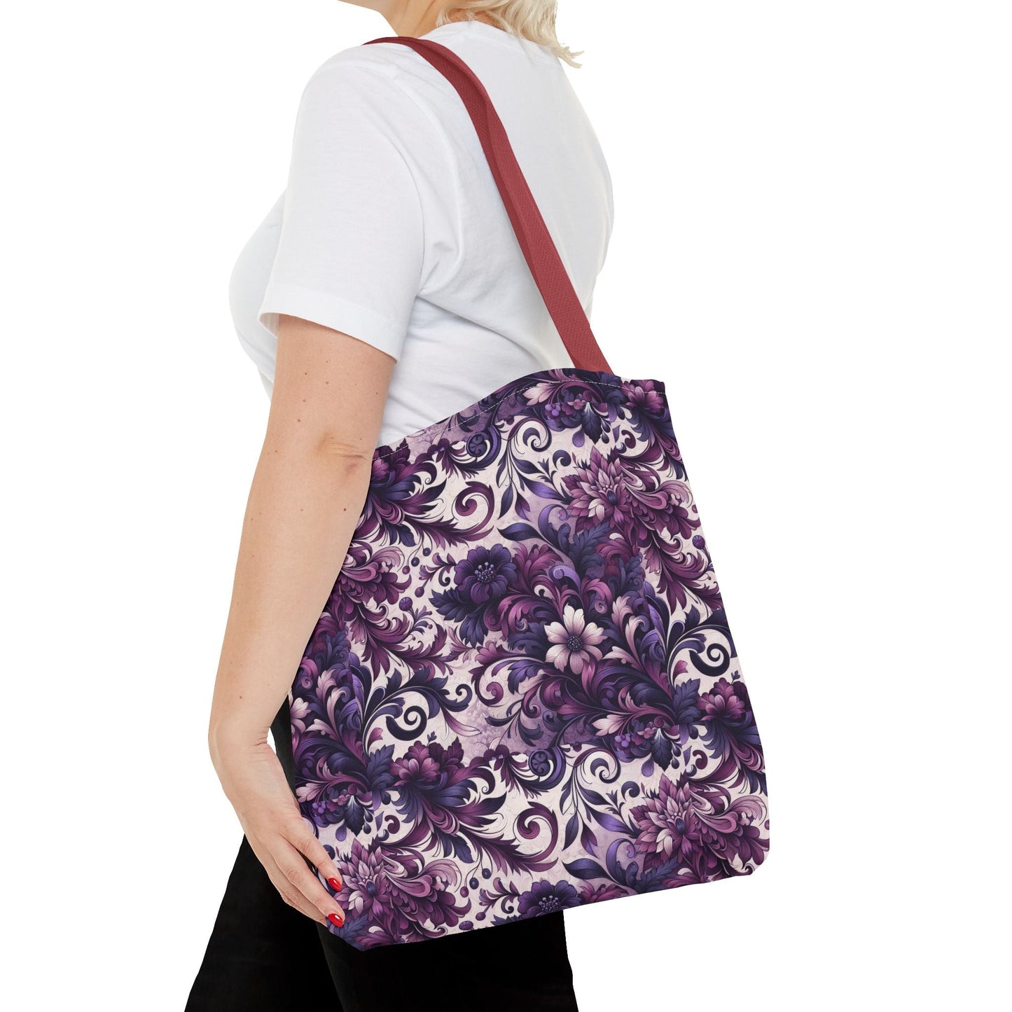 Floral Elegance Tote Bag - Stylish and Versatile Floral Pattern for Everyday Use